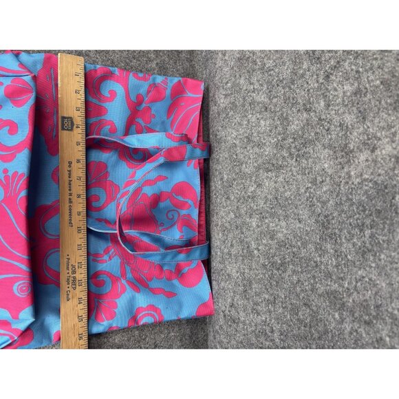 Lilly Pulitzer Tote Bag Womens Blue Pink Crab Seashell Beach Travel Estee Lauder - Picture 4 of 7